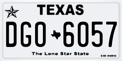 TX license plate DGO6057