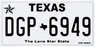 TX license plate DGP6949