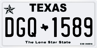 TX license plate DGQ1589