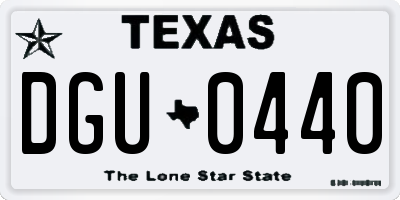 TX license plate DGU0440