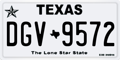 TX license plate DGV9572