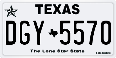 TX license plate DGY5570