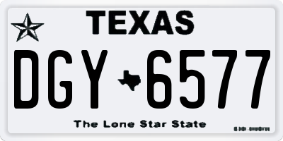 TX license plate DGY6577