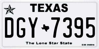 TX license plate DGY7395