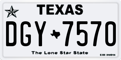 TX license plate DGY7570
