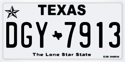 TX license plate DGY7913