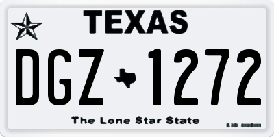 TX license plate DGZ1272