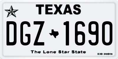 TX license plate DGZ1690