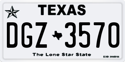 TX license plate DGZ3570