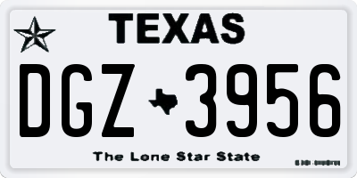 TX license plate DGZ3956