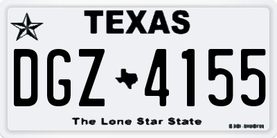 TX license plate DGZ4155