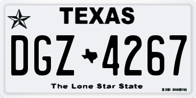 TX license plate DGZ4267