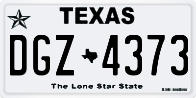 TX license plate DGZ4373