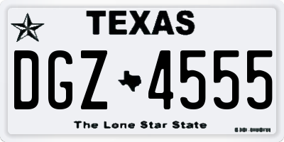 TX license plate DGZ4555