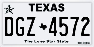 TX license plate DGZ4572