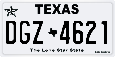 TX license plate DGZ4621