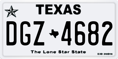 TX license plate DGZ4682