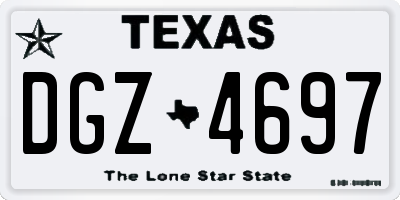TX license plate DGZ4697