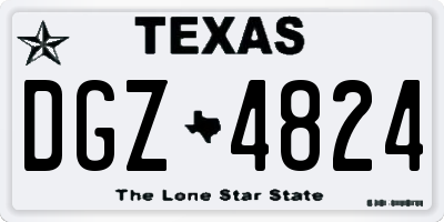 TX license plate DGZ4824