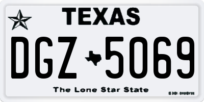 TX license plate DGZ5069