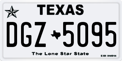 TX license plate DGZ5095