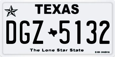 TX license plate DGZ5132