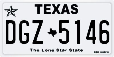 TX license plate DGZ5146
