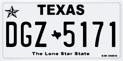 TX license plate DGZ5171