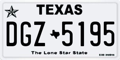 TX license plate DGZ5195