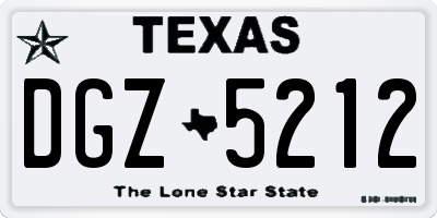 TX license plate DGZ5212
