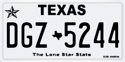 TX license plate DGZ5244