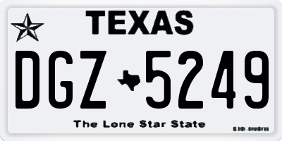 TX license plate DGZ5249