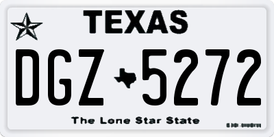 TX license plate DGZ5272