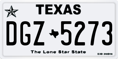 TX license plate DGZ5273