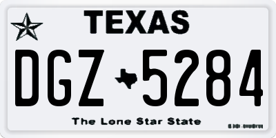 TX license plate DGZ5284