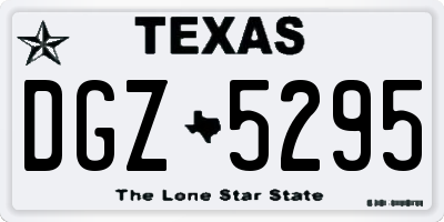 TX license plate DGZ5295