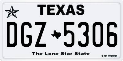 TX license plate DGZ5306