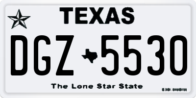 TX license plate DGZ5530