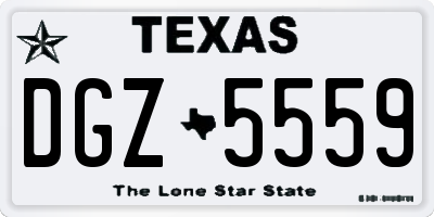TX license plate DGZ5559