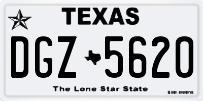 TX license plate DGZ5620