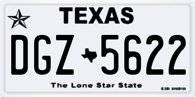 TX license plate DGZ5622