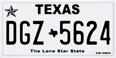 TX license plate DGZ5624