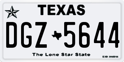 TX license plate DGZ5644