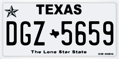 TX license plate DGZ5659