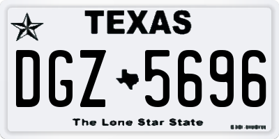 TX license plate DGZ5696