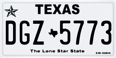TX license plate DGZ5773