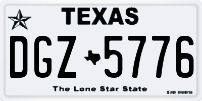 TX license plate DGZ5776