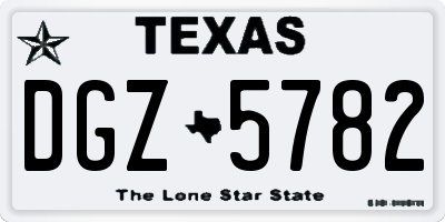 TX license plate DGZ5782