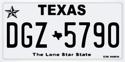 TX license plate DGZ5790