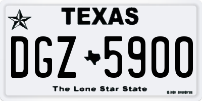 TX license plate DGZ5900